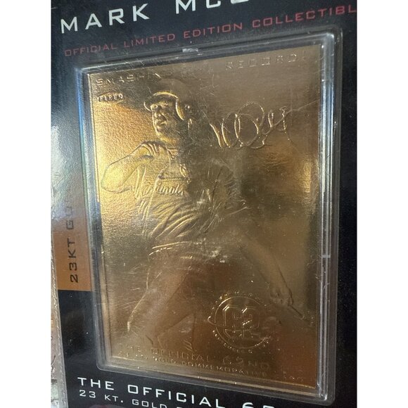 Mark McGwire 23KT Gold Commemorative Baseball Card Fleer Official Limited - Picture 2 of 11
